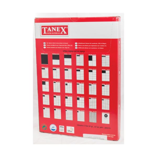 חבילת מדבקות לייזר 200 דף TANEX