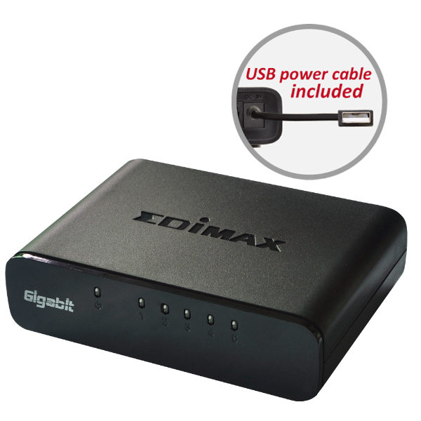 סוויץ'  EDIMAX ES-5500G V3 5 Port SOHO Switch 1G