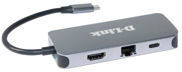 מפצל - תחנת עגינה - D-LINK Type-C TO RJ45/HDMI/USB3.0