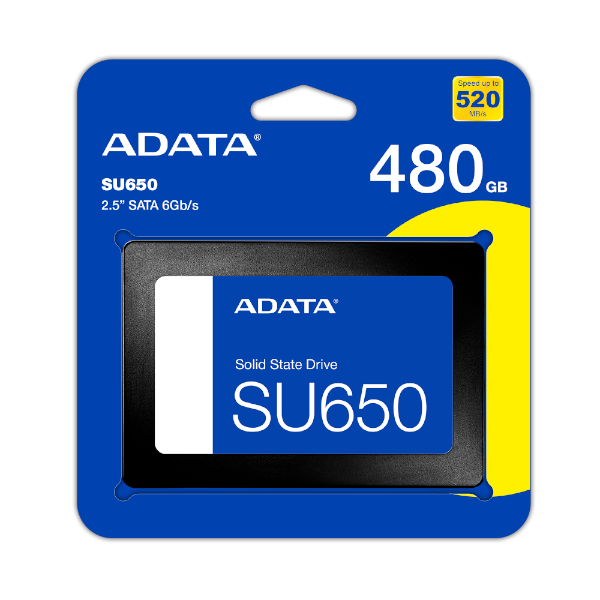 דיסק פנימי ADATA SU650 480GB SATA III 2.5 3D NAND