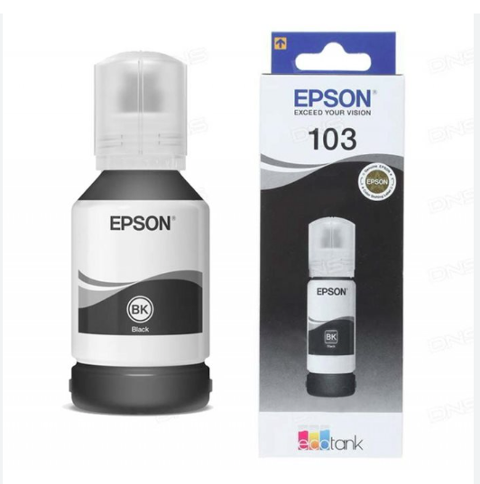 בקבוק דיו מקורי שחור 103 Epson c13t00s14a 65ml