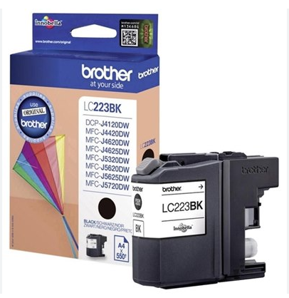 ראש דיו שחור מקורי LC223BK Brother הספק 550 דף