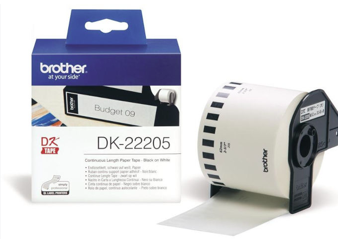 מדבקות למדפסת DK-22205 Brother 100X30.48 - Black & white